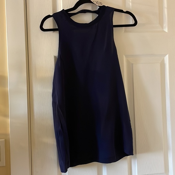Chaser SILK basics v back tank navy blue - Picture 6 of 10